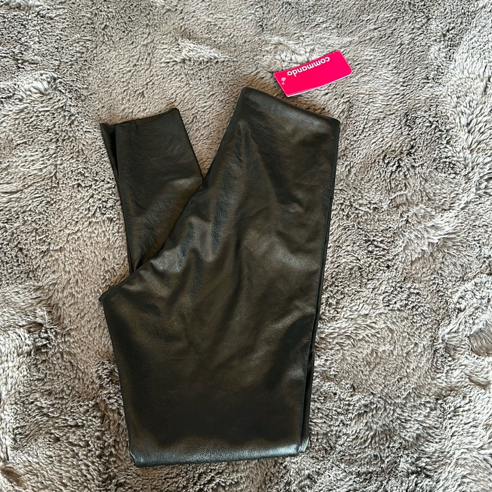 NWT Commando Faux Leather Leggings, Black. Size MP!